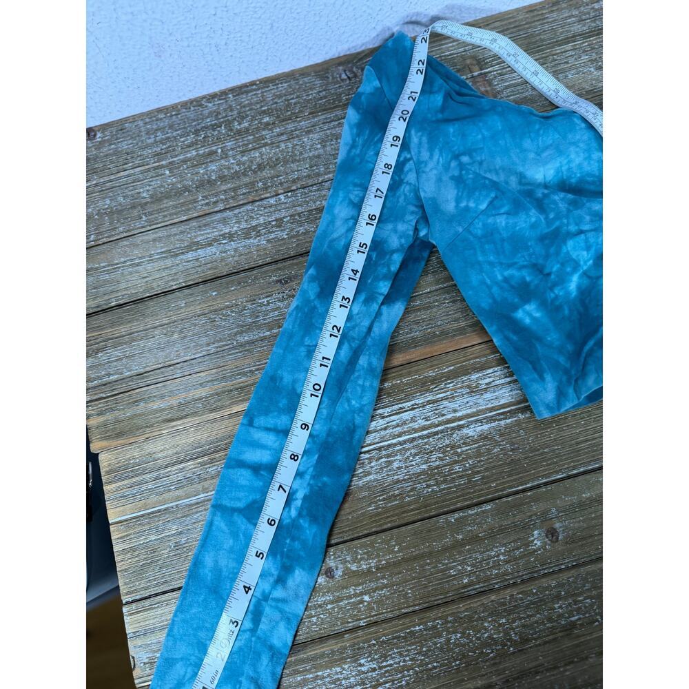 Better Be Teal Tie Dye One Shoulder Top Y2K Alt Indie Festival Grunge Small - Picture 4 of 6